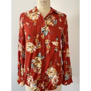 Floral button down shirt